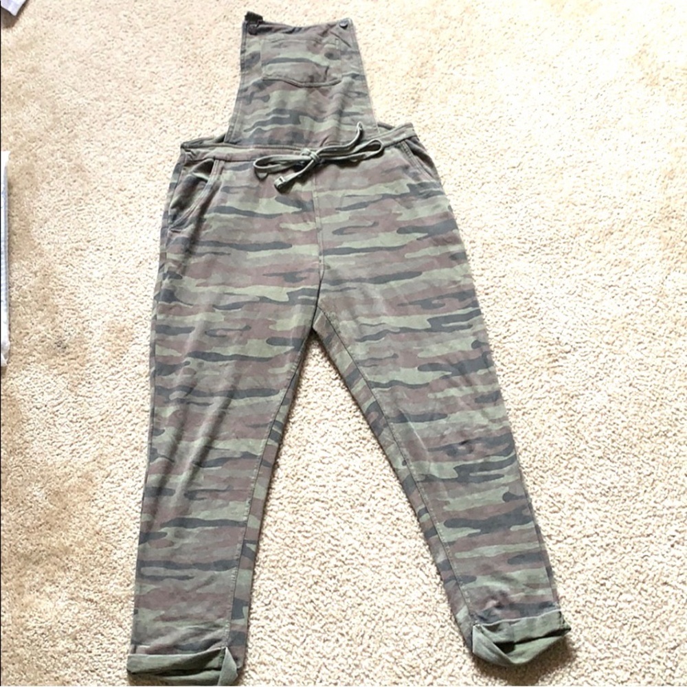 Beautiful woman army overall